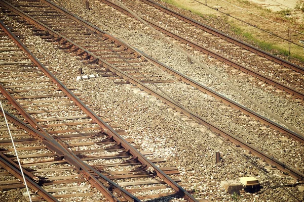 Spoorlijn close-up — Stockfoto