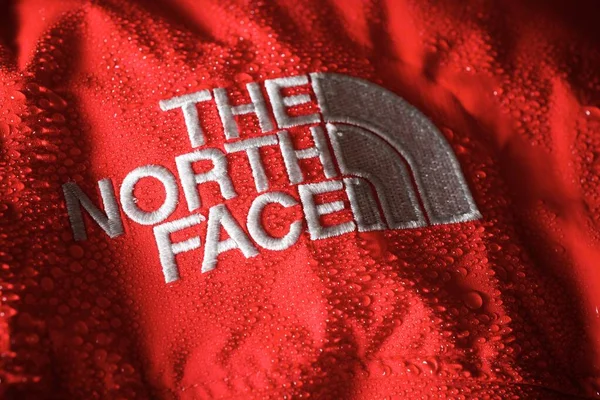 Saragossa Spanien Oktober 2021 Logo Der Bergsportmarke North Face Auf — Stockfoto