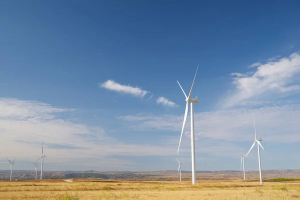 Ветряные Турбины Производства Электроэнергии Провинция Теруэль Арагон Испании — стоковое фото