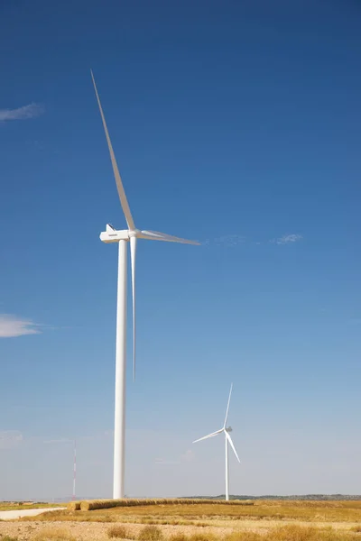 Větrné Turbíny Pro Výrobu Elektrické Energie Provincie Teruel Aragon Španělsku — Stock fotografie