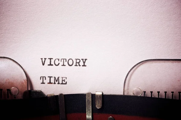 Victory Tijdzin Geschreven Met Een Typemachine — Stockfoto