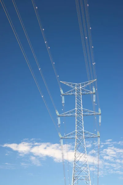 Linha Energia Província Teruel Aragão Espanha — Fotografia de Stock