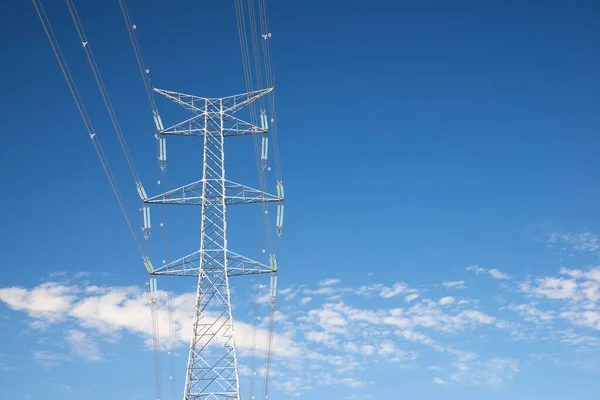 Linha Energia Província Teruel Aragão Espanha — Fotografia de Stock