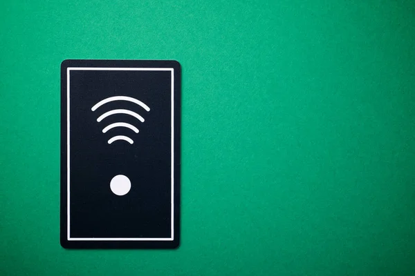 Hotel Wifi Card Green Table — Stock Photo, Image