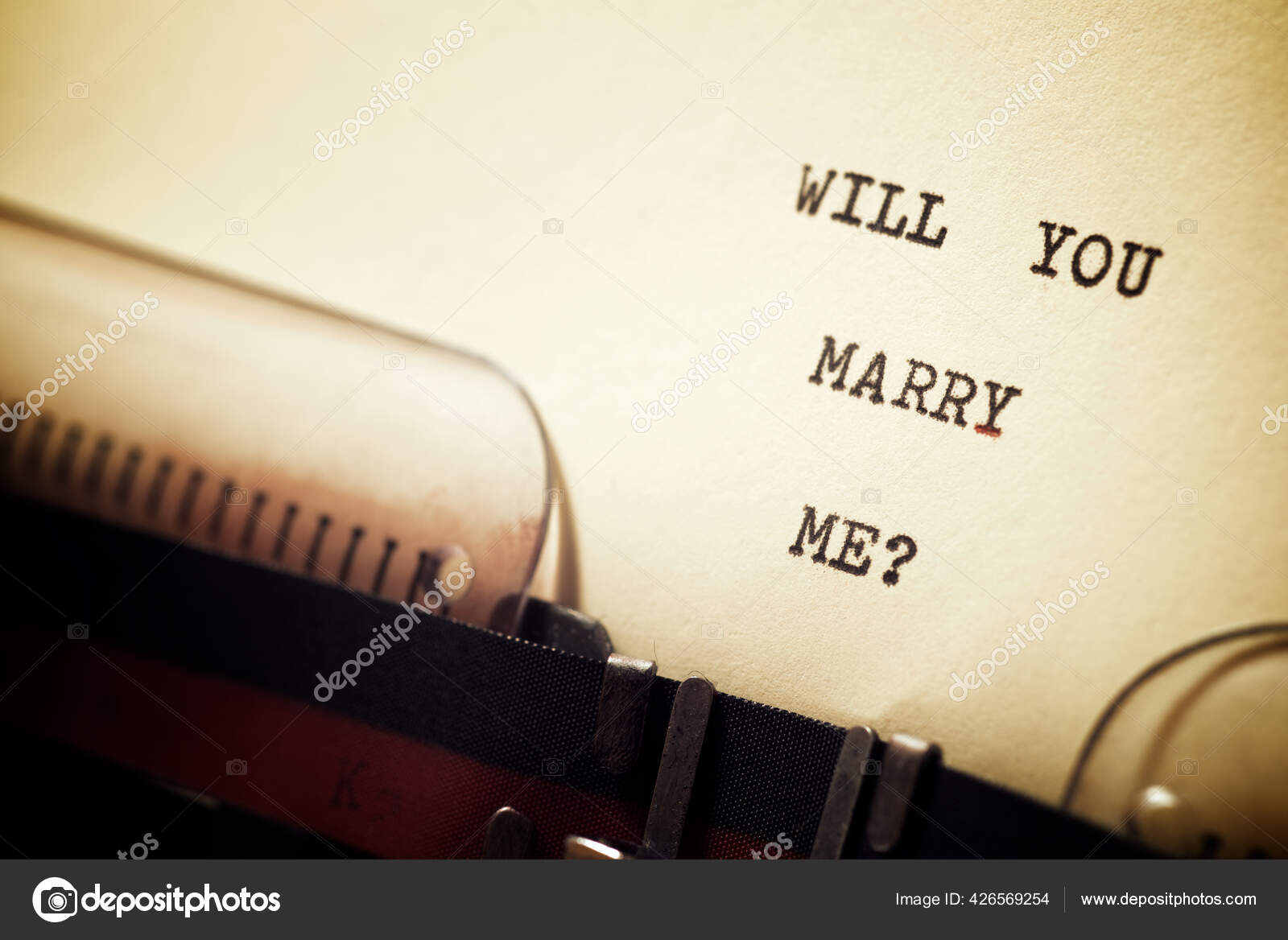 You Marry Phrase Written Typewriter — Stock Photo © pedro2009 426569254