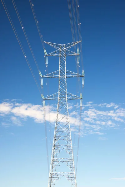 Linha Energia Província Teruel Aragão Espanha — Fotografia de Stock