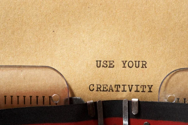 Utilice Frase Creatividad Escrita Con Una Máquina Escribir —  Fotos de Stock
