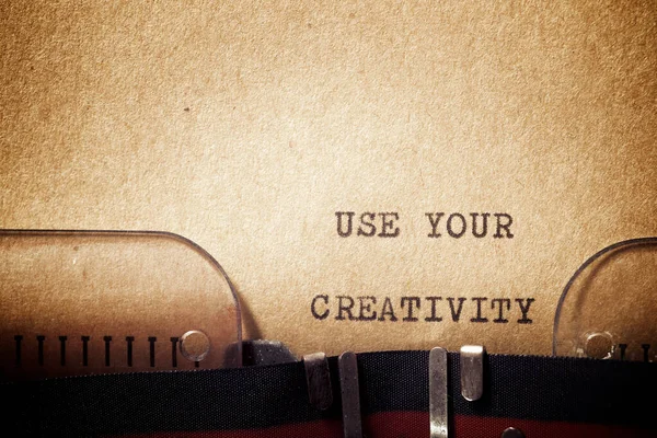 Utilice Frase Creatividad Escrita Con Una Máquina Escribir —  Fotos de Stock