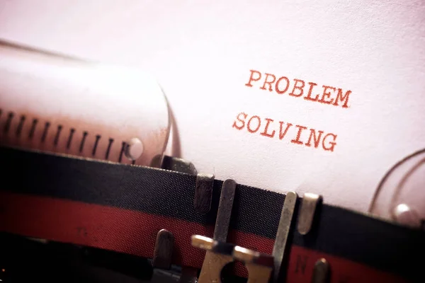 Problem Solving Phrase Written Typewriter — Stock Photo, Image