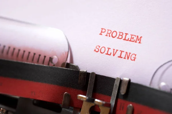 Problem Solving Phrase Written Typewriter — Stock Photo, Image