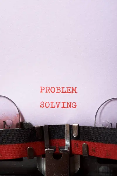 Problem Solving Phrase Written Typewriter — Stock Photo, Image