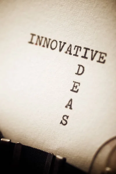 Innovative Ideas Phrase Written Typewriter — Stock Photo, Image