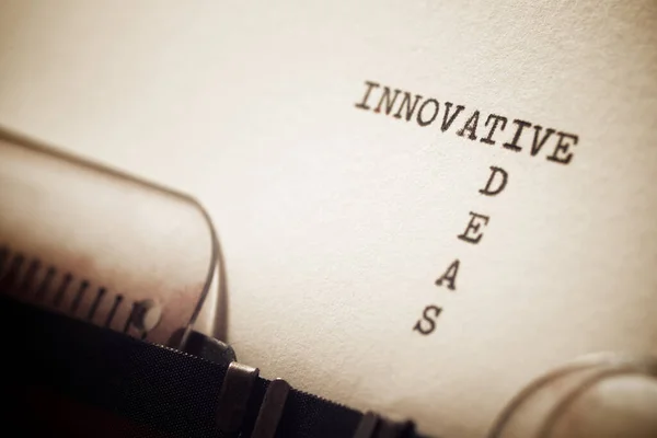 Innovative Ideas Phrase Written Typewriter — Stock Photo, Image