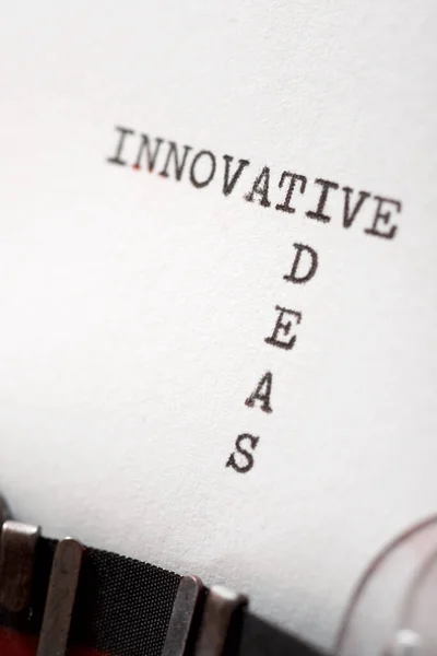 Innovative Ideas Phrase Written Typewriter — Stock Photo, Image