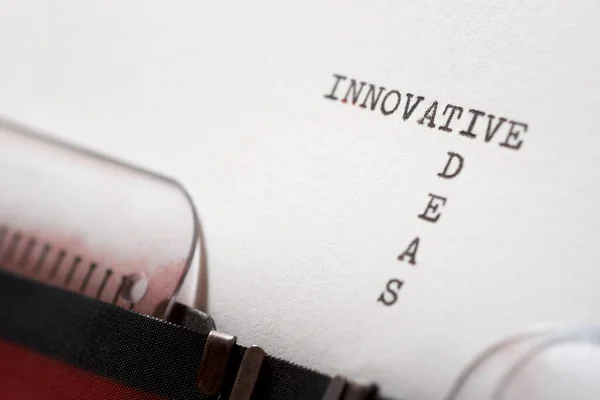 Innovative Ideas Phrase Written Typewriter — Stock Photo, Image