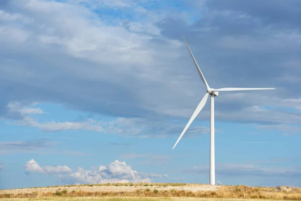 Szélturbina Villamosenergia Termeléshez Zaragoza Tartomány Aragon Spanyolországban — Stock Fotó