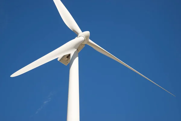 Turbina Eólica Para Produção Energia Elétrica Província Zaragoza Aragão Espanha — Fotografia de Stock