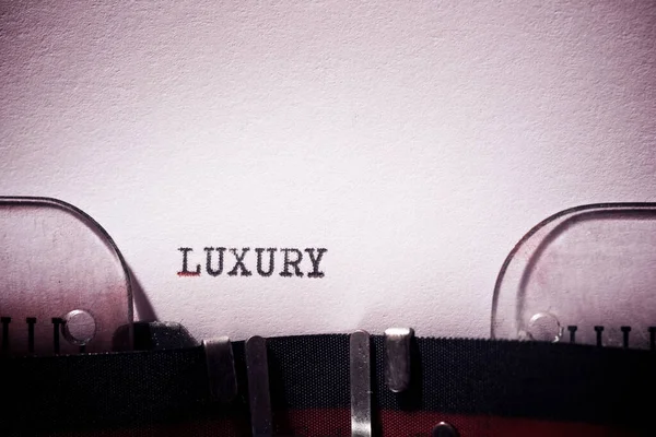 Luxury Word Written Typewriter — Stock Photo, Image