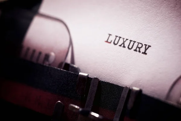 Luxury Word Written Typewriter — Stock Photo, Image