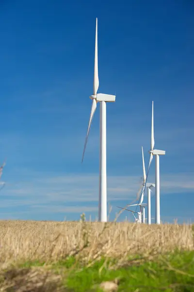 Eoliennes Pour Production Électricité Province Saragosse Aragon Espagne — Photo