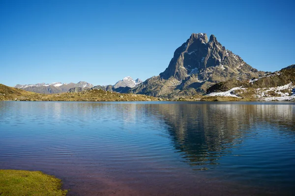 Midi Dossau Peak Lago Gentau Laghi Ayous Ossau Valley Parco — Foto Stock