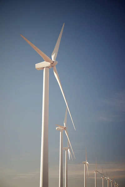 Wind Turbines Electric Power Production Zaragoza Province Aragon Spain — Stock Photo, Image