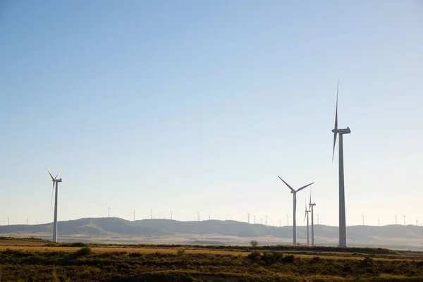 Molinos Viento Para Producción Energía Eléctrica Provincia Huesca Aragón España —  Fotos de Stock