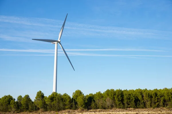 Turbina Eólica Para Produção Energia Elétrica Província Huesca Aragão Espanha — Fotografia de Stock