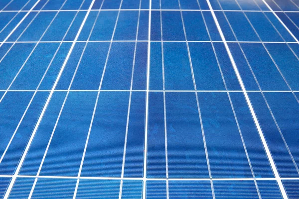 Detail Fotovoltaického Panelu Pro Výrobu Elektřiny Obnovitelných Zdrojů — Stock fotografie