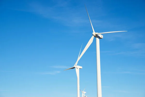 Wind Turbines Electric Power Production Zaragoza Province Aragon Spain Stock Picture