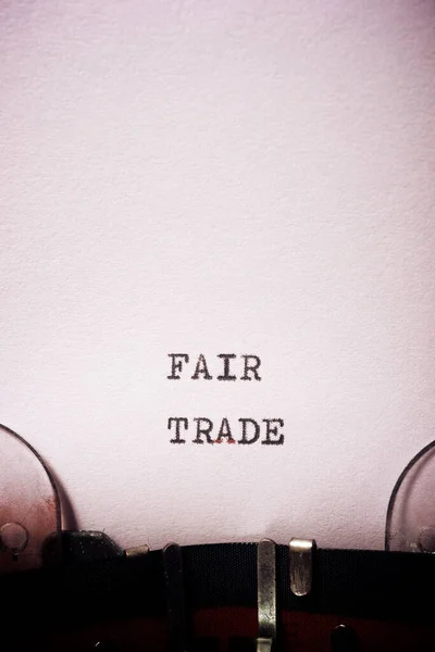 Fair Trade Phrase Written Typewriter — Stock Photo, Image