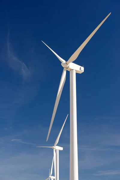 Turbinas Eólicas Para Produção Energia Elétrica Província Zaragoza Aragão Espanha — Fotografia de Stock