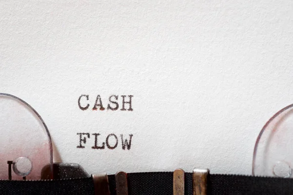 Cash Flow Phrase Written Typewriter — Stock Photo, Image