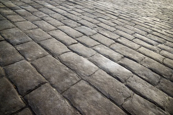 Piso Una Calle Con Baldosas Piedra —  Fotos de Stock