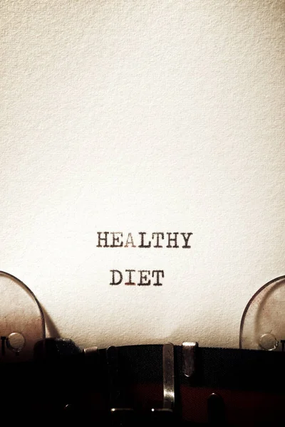 Healthy Diet Phrase Written Typewriter — Stock Photo, Image