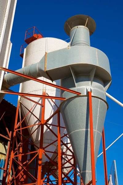 Metalltanks Einem Bauernhof Der Provinz Zaragoza Aragon Spanien — Stockfoto