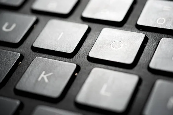 Detail Black Laptop Keyboard — Stock Photo, Image