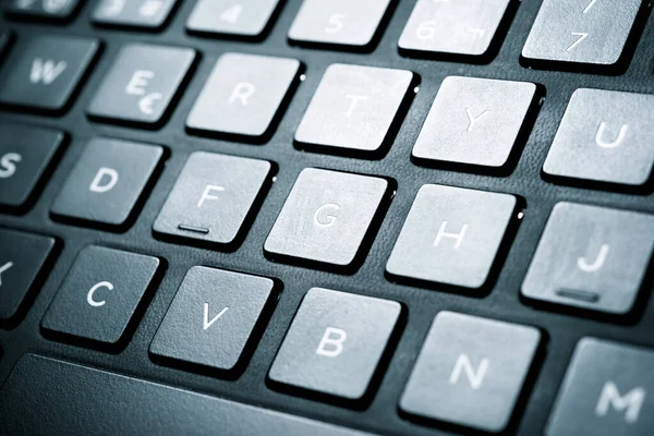 Detail Black Laptop Keyboard — Stock Photo, Image