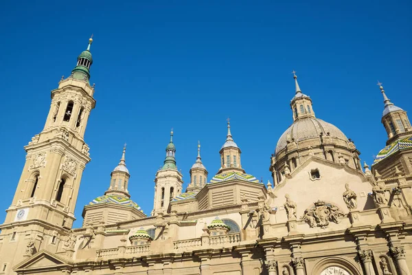 Catedral Pilar Vista Cidade Zaragoza Aragão Espanha — Fotografia de Stock