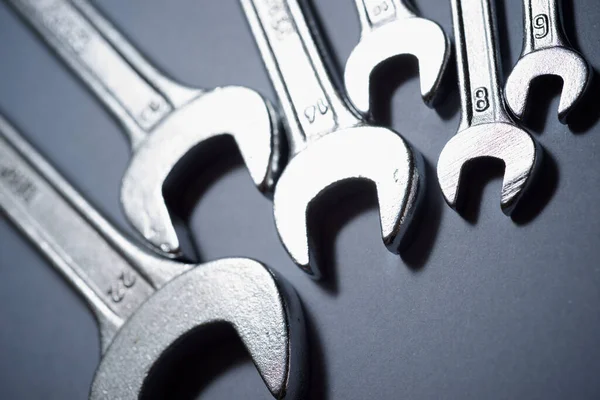Wrenches Gray Table — Stock Photo, Image