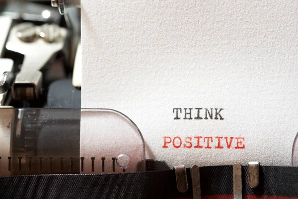 Positive Phrase Mit Der Schreibmaschine Schreiben — Stockfoto
