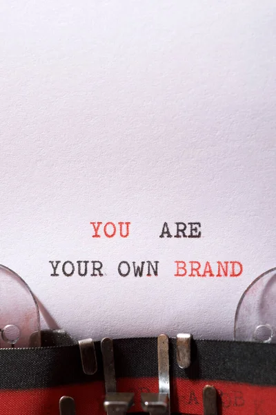 You Your Own Brand Phrase Written Typewriter — Stock Photo, Image