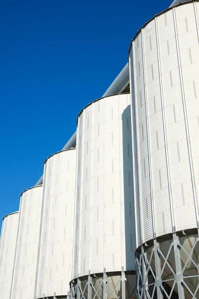 Metal Tanks Farm Zaragoza Province Aragon Spain — Stock Photo, Image