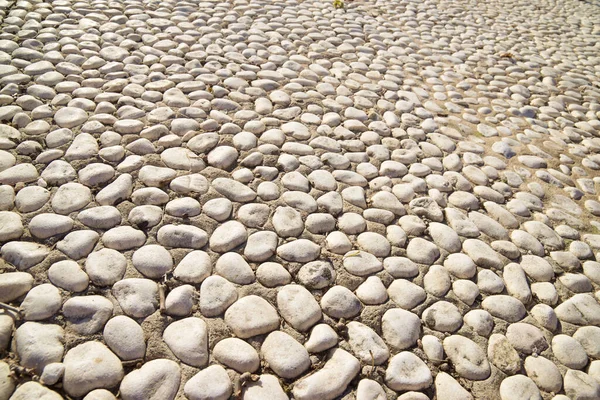 Andar Uma Rua Com Telhas Pedra — Fotografia de Stock