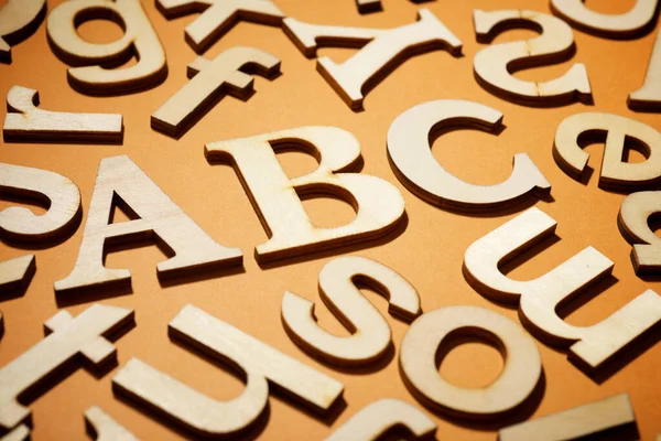 Letras Madera Sobre Una Mesa — Foto de Stock