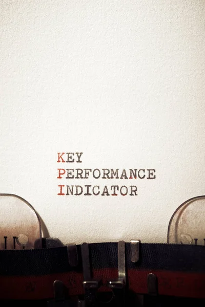 Key Performance Indicator Phrase Written Typewriter — Stock Photo, Image