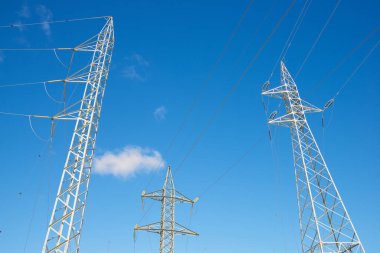 Teruel 'deki elektrik hattı, İspanya' daki Aragon..