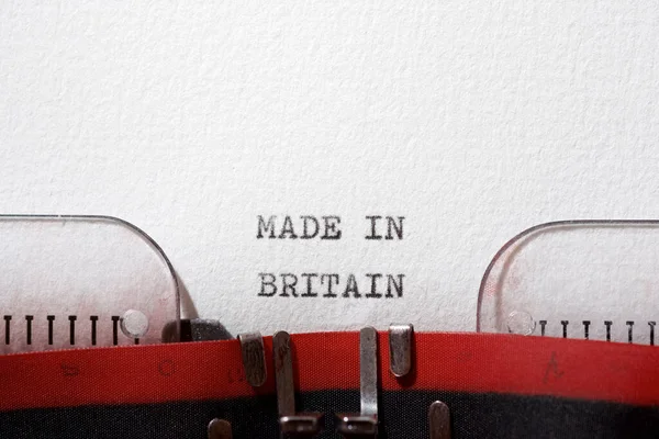 Wyrok Wykonany Wielkiej Brytanii Napisany Maszyną Pisania — Zdjęcie stockowe