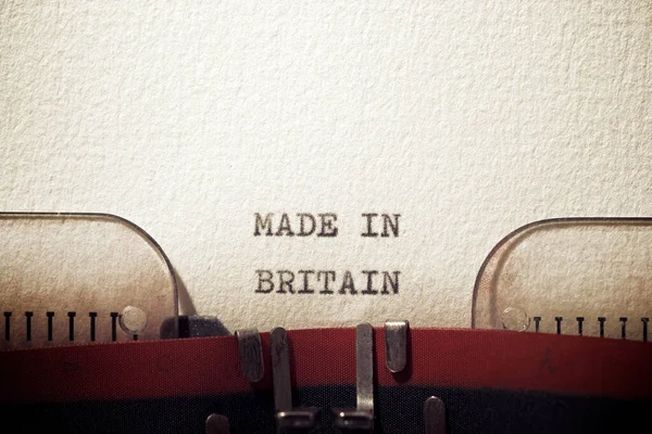 Wyrok Wykonany Wielkiej Brytanii Napisany Maszyną Pisania — Zdjęcie stockowe