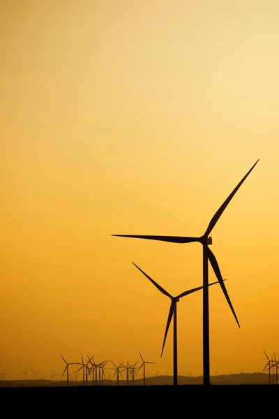 Molinos Viento Para Producción Energía Eléctrica Provincia Zaragoza Aragón España —  Fotos de Stock